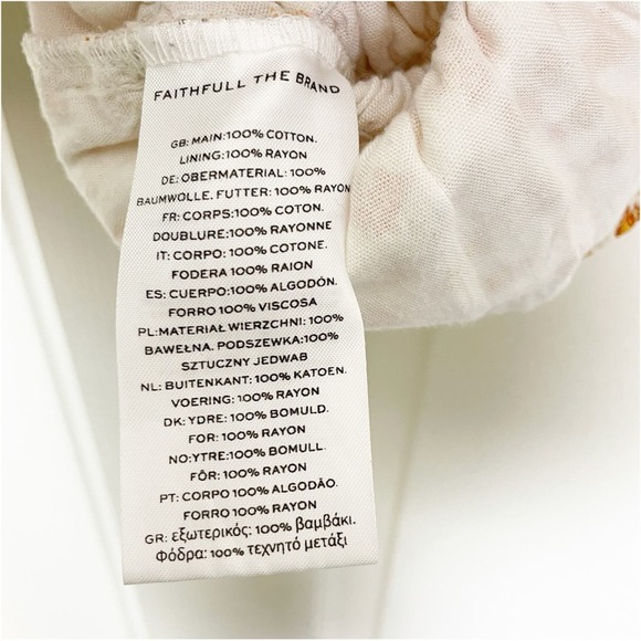 Faithfull the Brand Floral Tank Top in White and Yellow - Picture 9 of 9